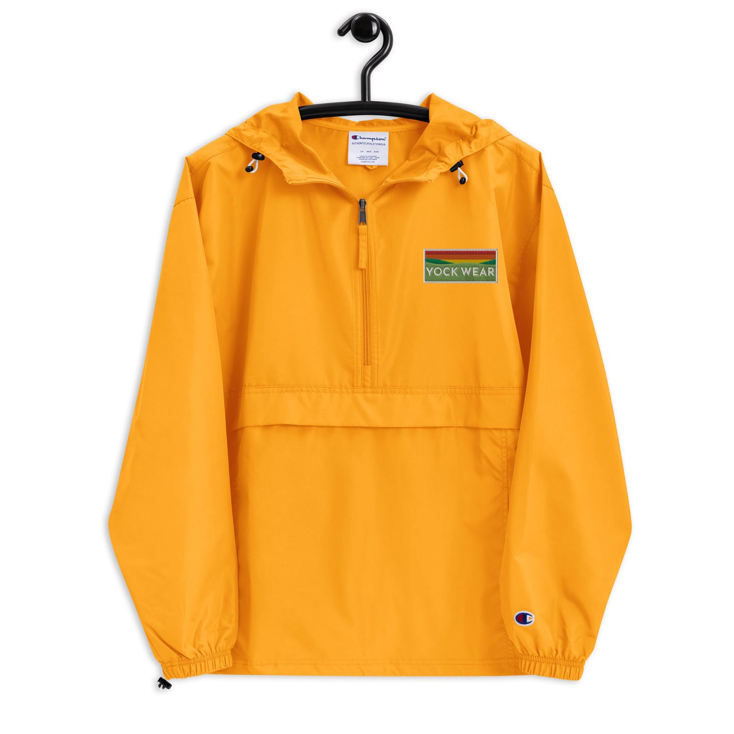 Embroidered Yock Wear Packable Rain Jacket